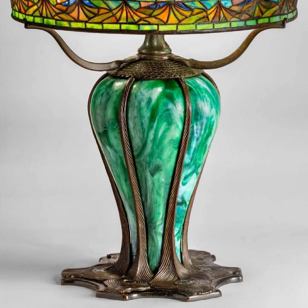 peacock tiffany studios, peacock tiffany lamp, peacock lamp shade, alexandra fontaine