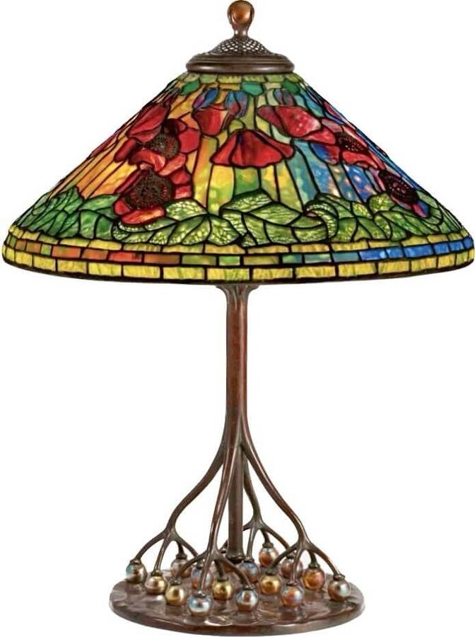 poppy tiffany lamp, poppy lamp shade, alexandra fontaine