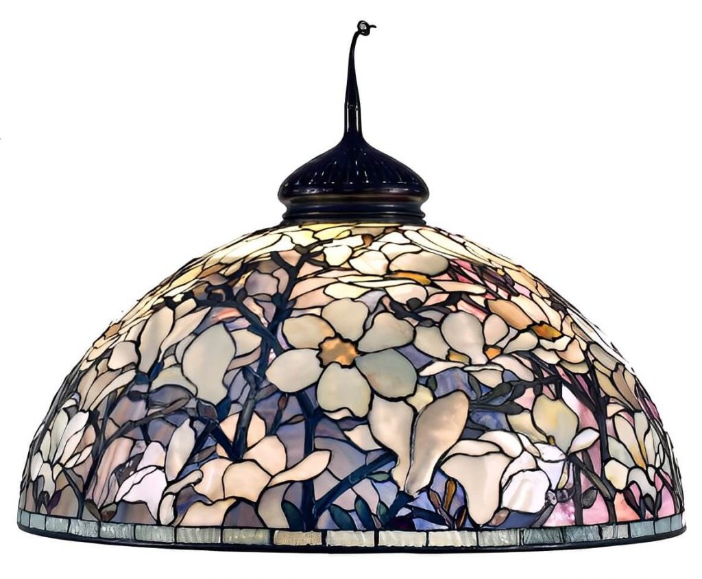 magnolia tiffany lamp, magnolia lamp shade, alexandra fontaine